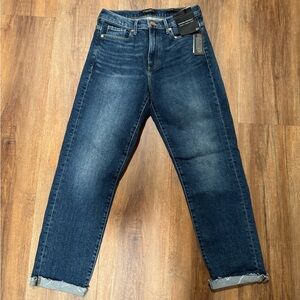 Banana Republic Mid-Rise Straight Jeans Raw Hem